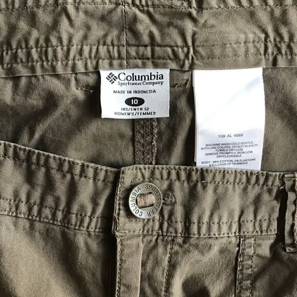 COLUMBIA SIZE 10 WALKING SHORTS TAUPE - Picture 4 of 6